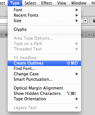 create outlines in illustrator cs6