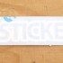 Place your sticker in position. You can tape it with one line across the centre like a hinge if you want to make sure it's in exactly the right place.